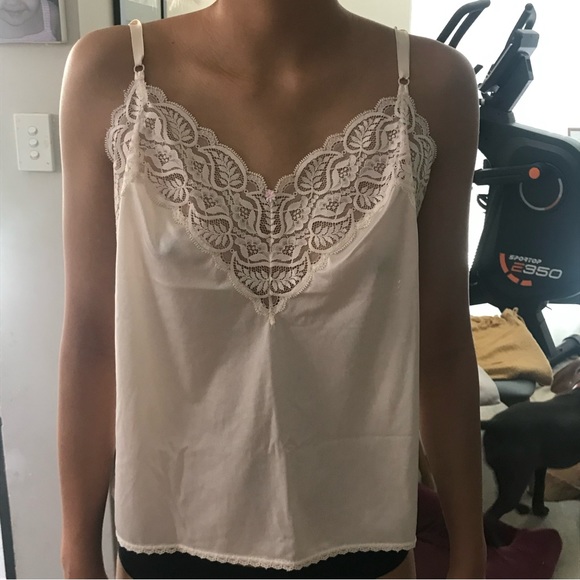 darling beige/cream vintage silky cami - Picture 2 of 4